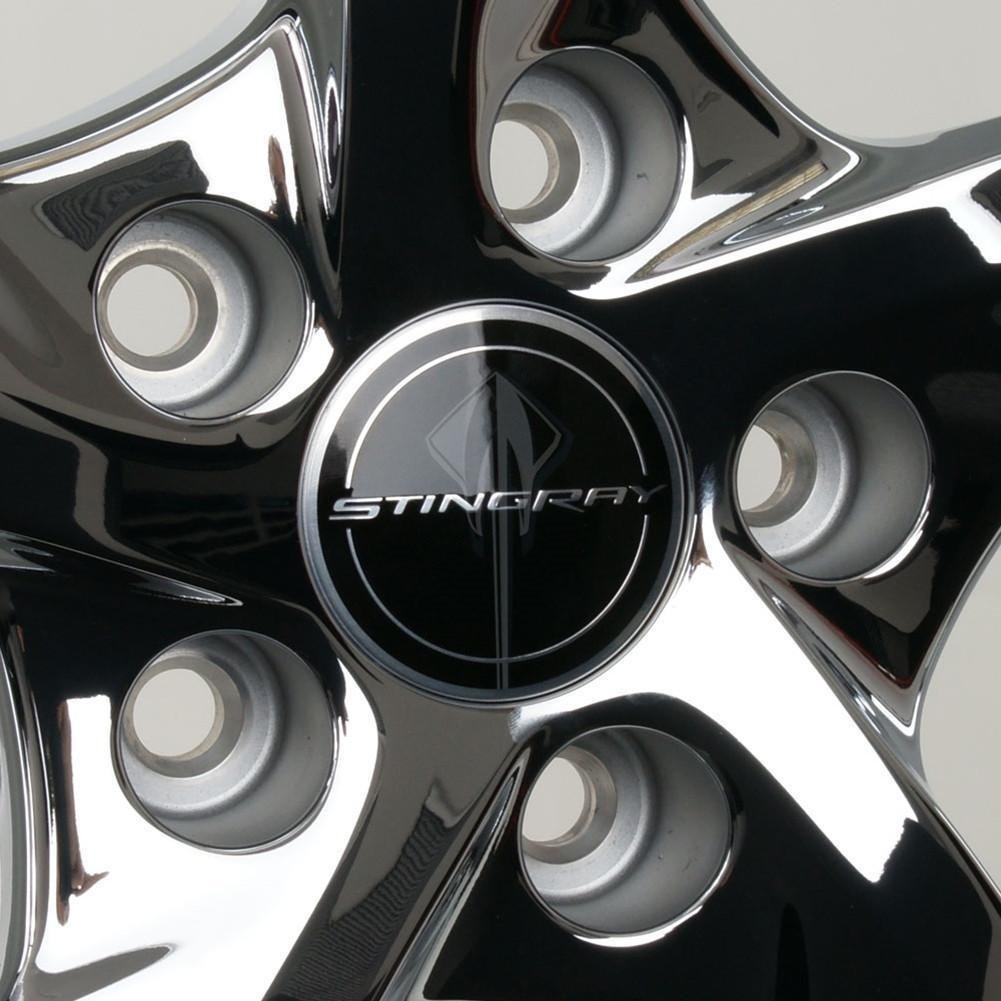 C7 Corvette Stingray Center Cap 2014 Black (Each)-SR1 Performance