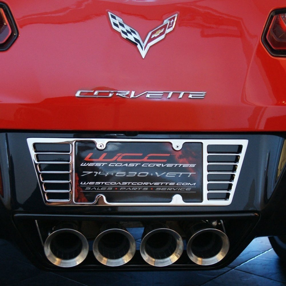 C6 / C7 Corvette Billet Aluminum License Plate Frame - Chrome-SR1 Performance