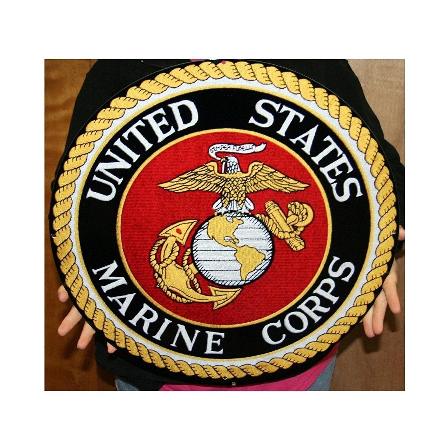 USMC Logo Round Metal Sign 19" x 19"-SR1 Performance