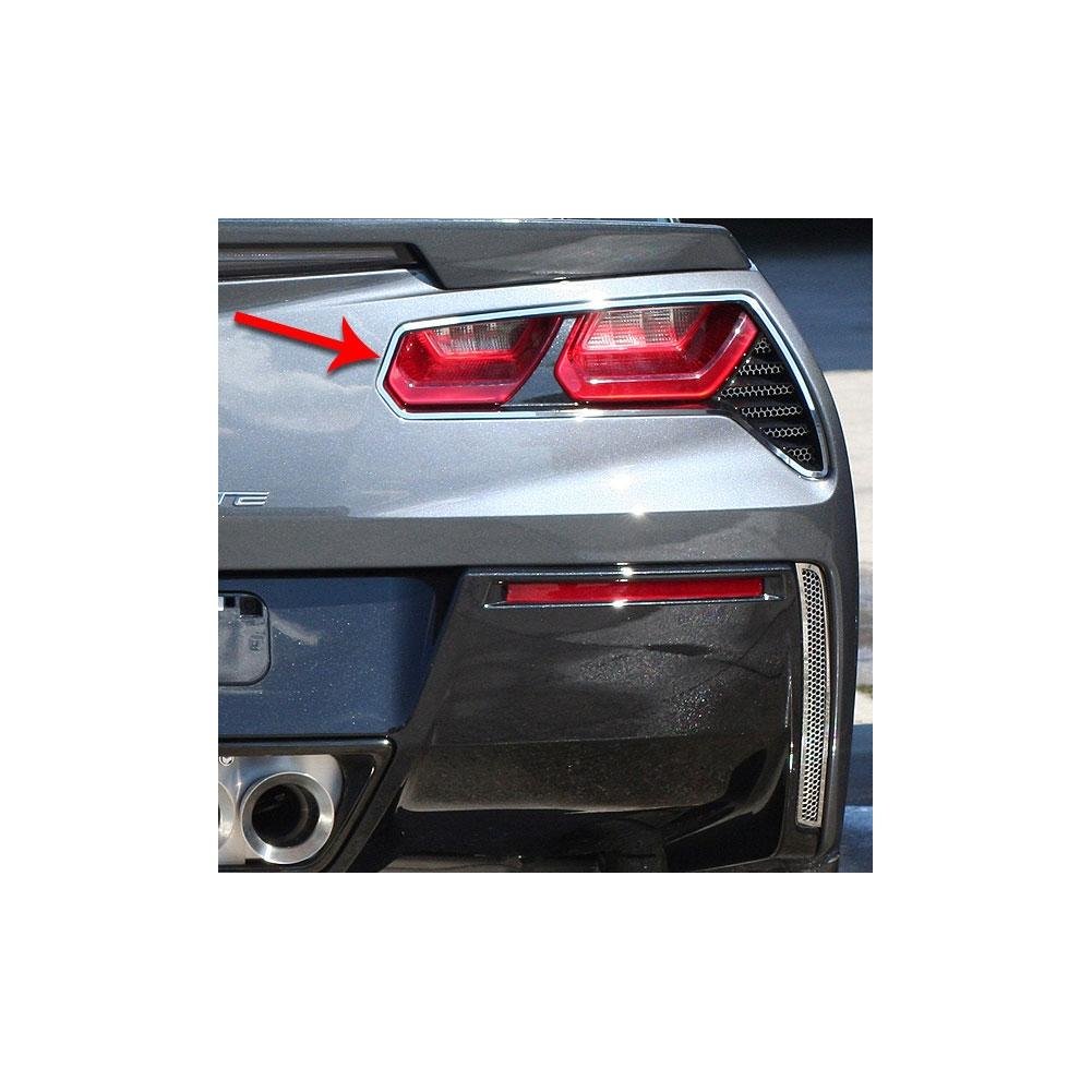 2014-2017 C7 Corvette Stingray - 2Pc Polished Tail Light Trim Ring-SR1 Performance