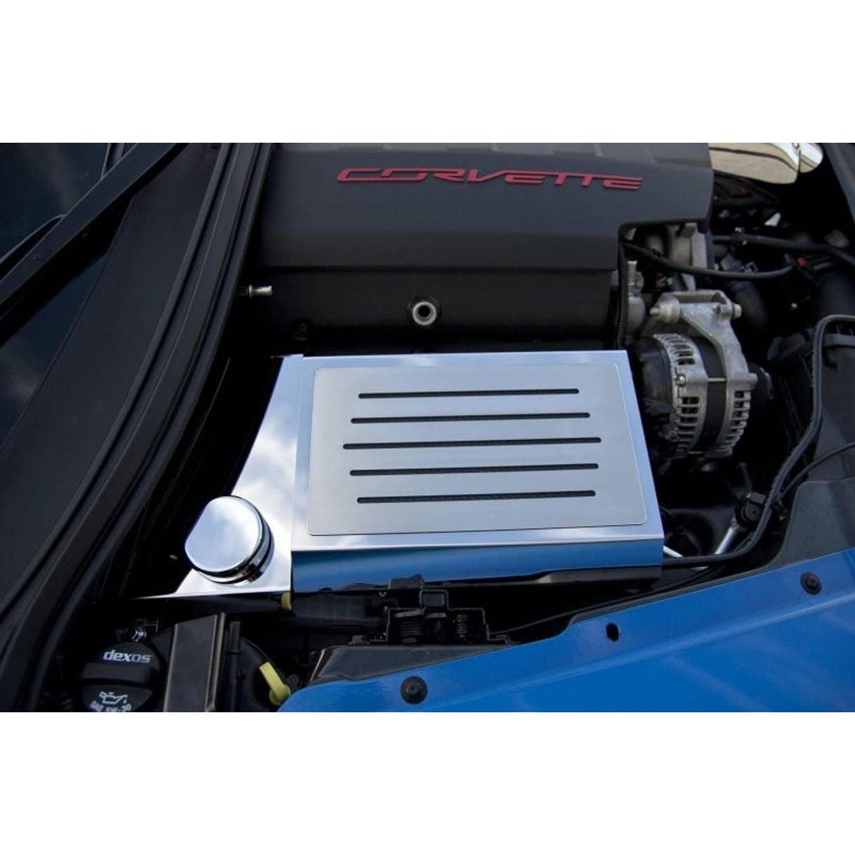American Car Craft 053037 Polished Fuse Box Cover with Ribbed Slots-SR1 Performance