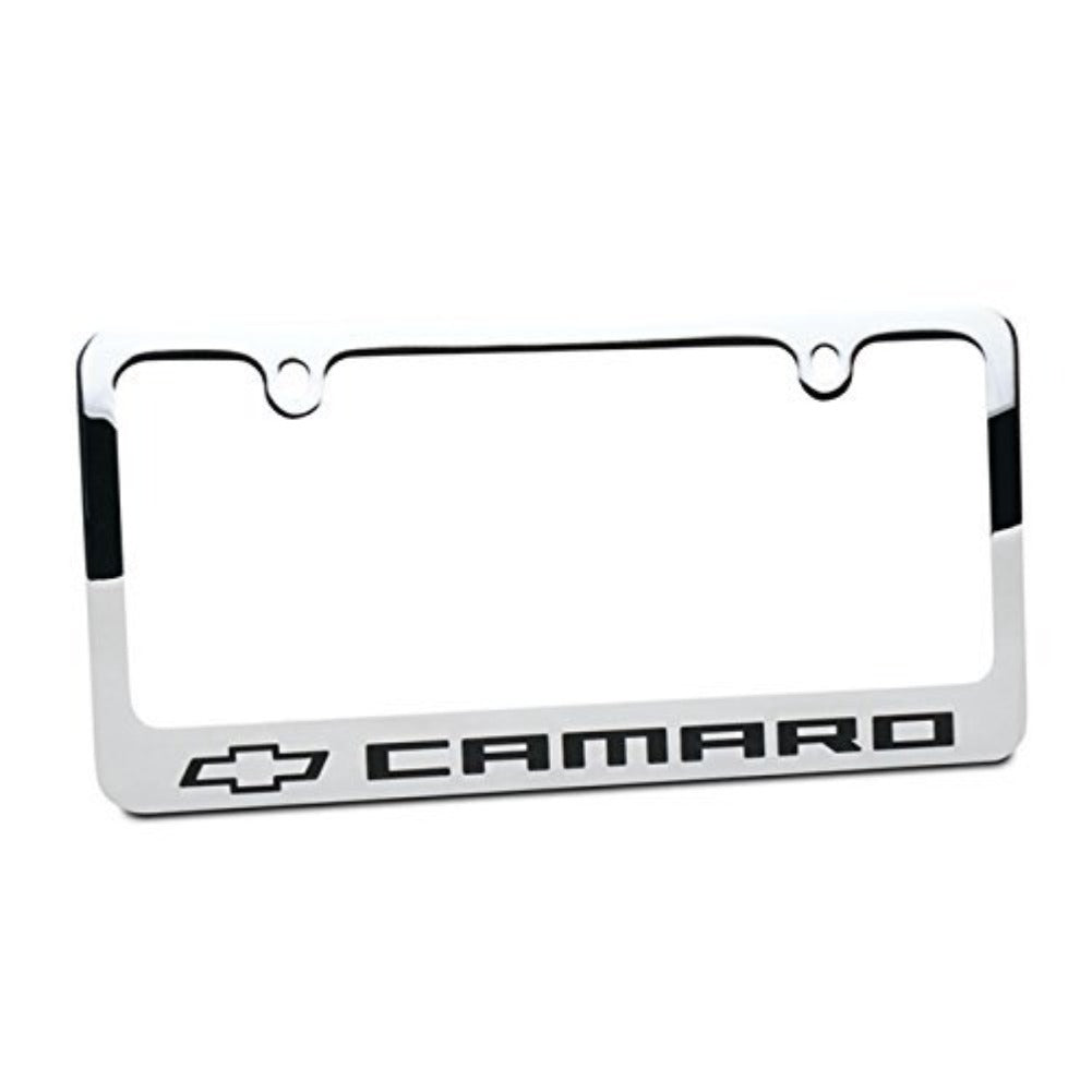 Camaro Bowtie License Plate Frame - Chrome-SR1 Performance