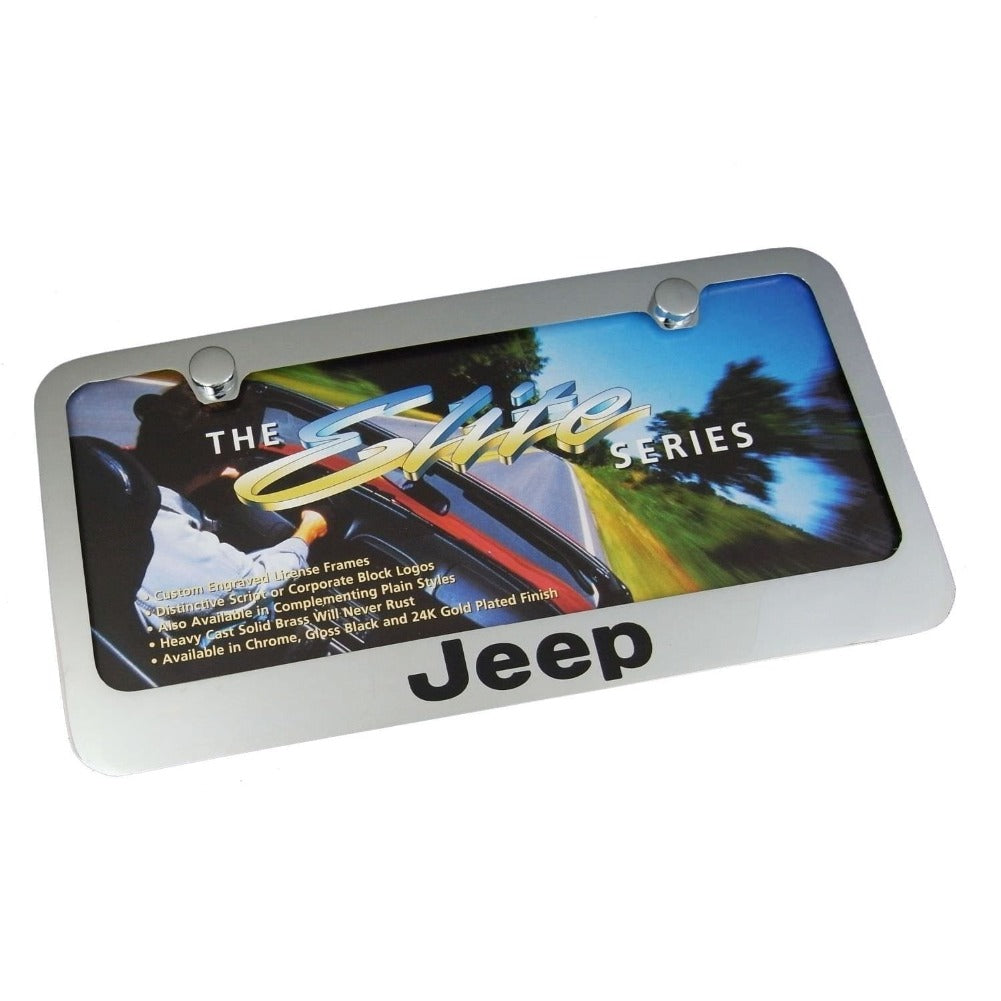 Jeep License Plate Frame - Chrome-SR1 Performance