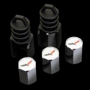 Corvette Valve Stem Caps - Theft Deterrent : C6-SR1 Performance