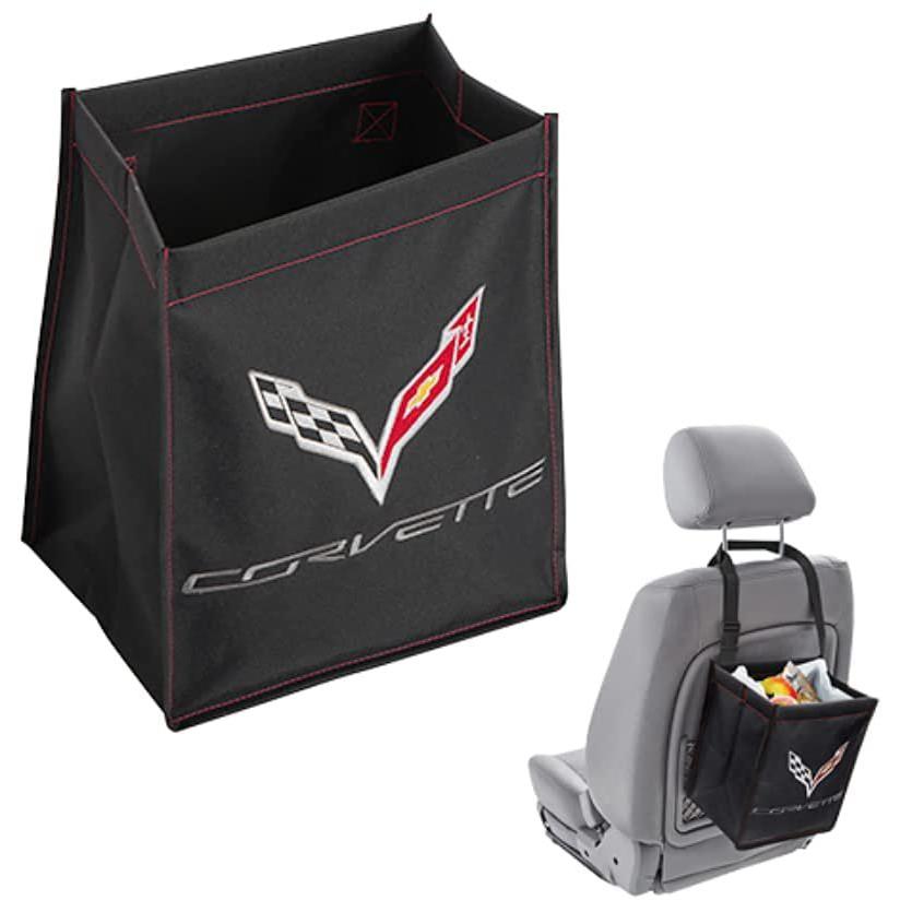 C7 Corvette Hanging Waste Basket - Seat Back Trash Can : Black-SR1 Performance