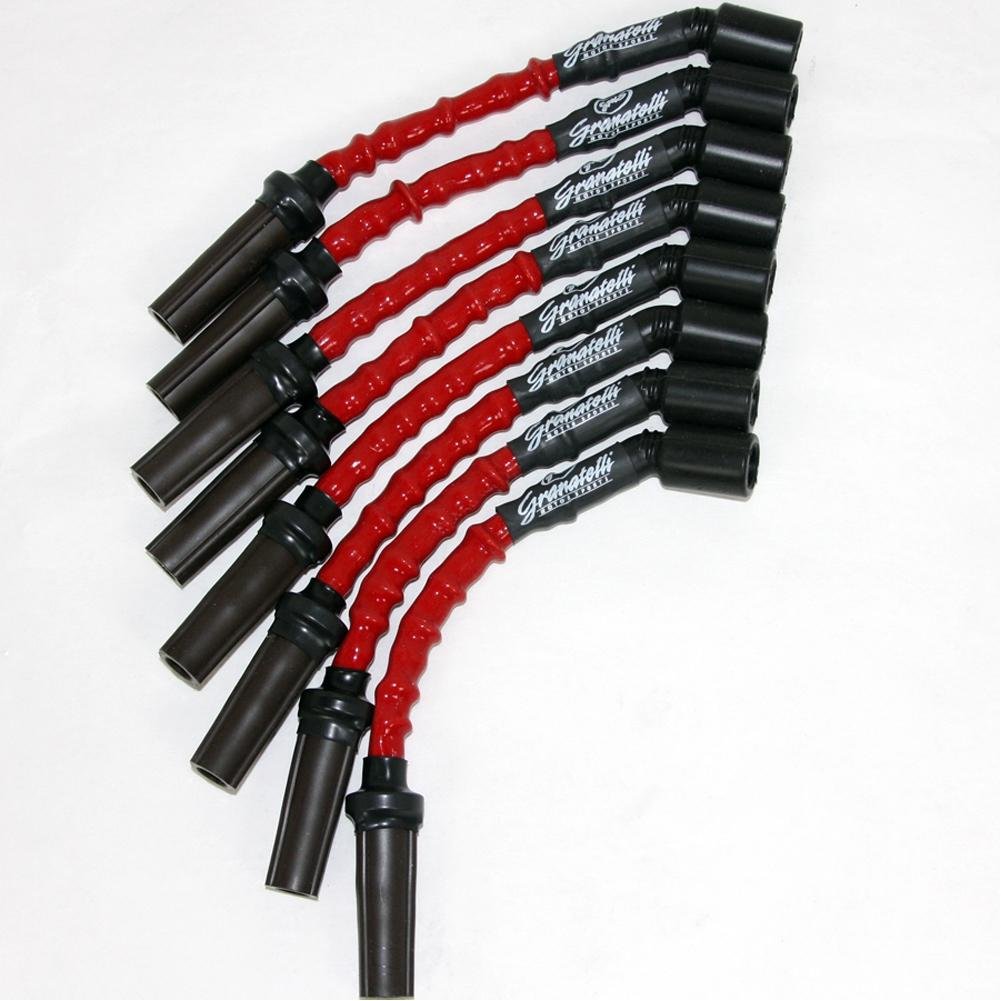 Corvette Spark Plug Wires (Set) - Granatelli Motorsports 8mm Red : 1997-2004 LS1,LS6 & 2014 Stingray LT1-SR1 Performance