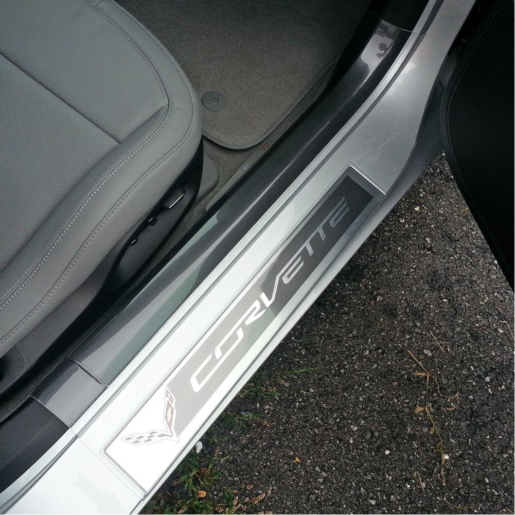C7 Corvette Clear Door Sill Protectors-SR1 Performance