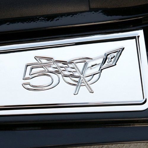 Corvette Door Sill Plates - Billet Chrome with 50th Anniversary Logo : C5 & Z06-SR1 Performance