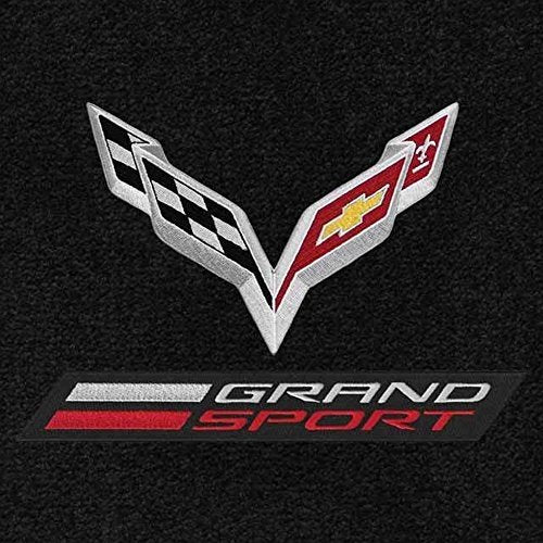 C7 Corvette Grand Sport Lloyds Floor Mats w/ Crossed Flags - Jet Black-SR1 Performance