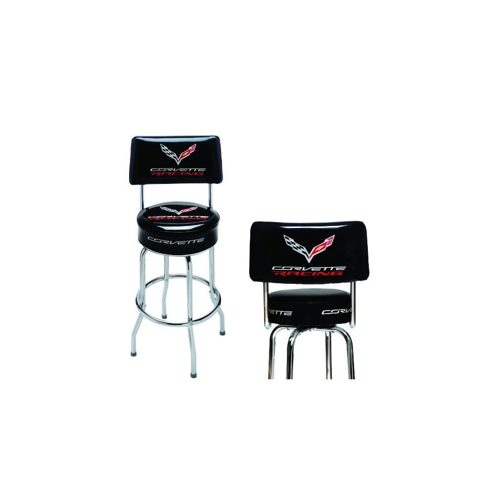 C7 Corvette Racing Counter/Pub Stool w/Back-SR1 Performance