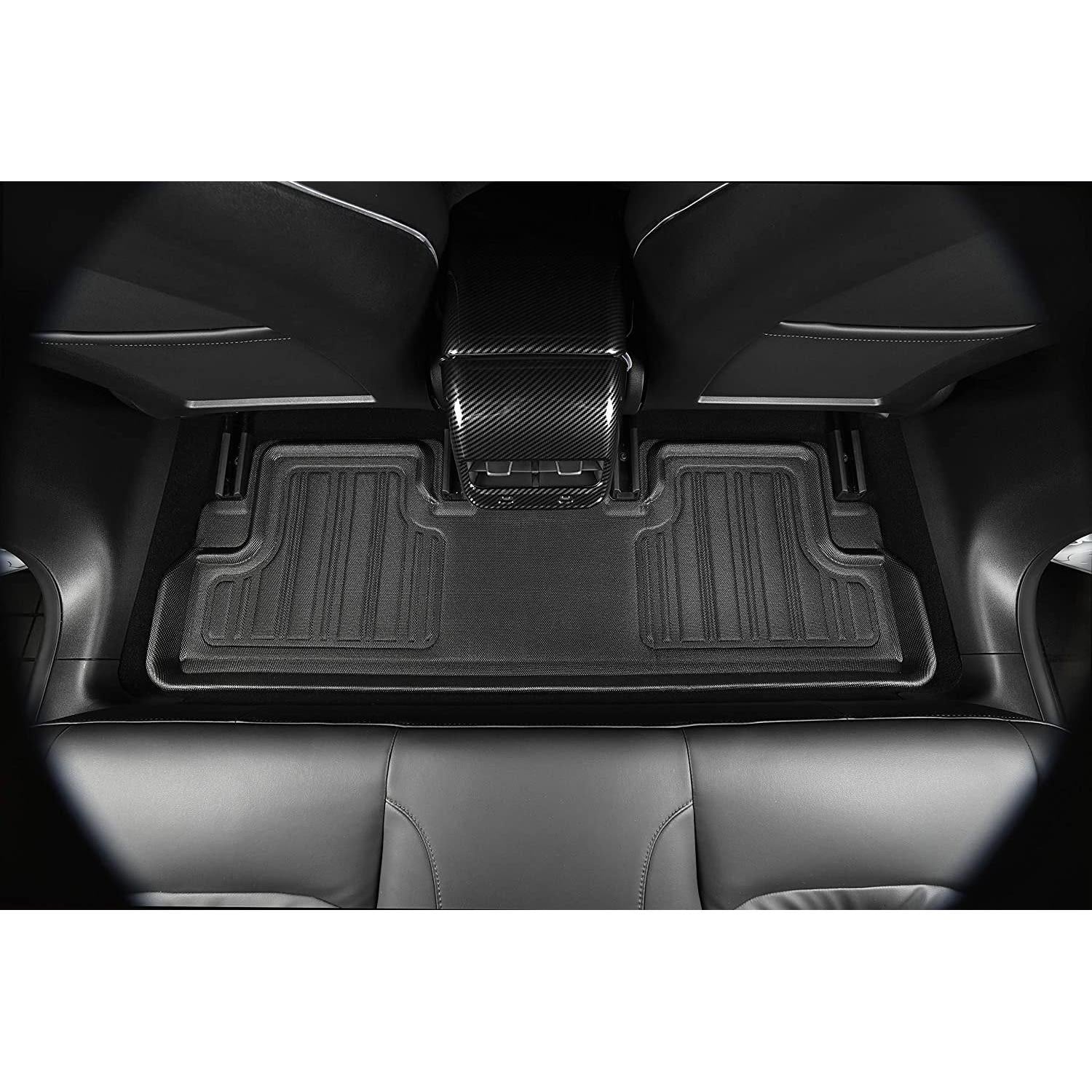 3D MAXpider All-Weather Floor Mats Custom Fit for 2021-2022 Tesla Model 3 Car Floor Liners ELITECT Series (1ST & 2ND Row)-SR1 Performance