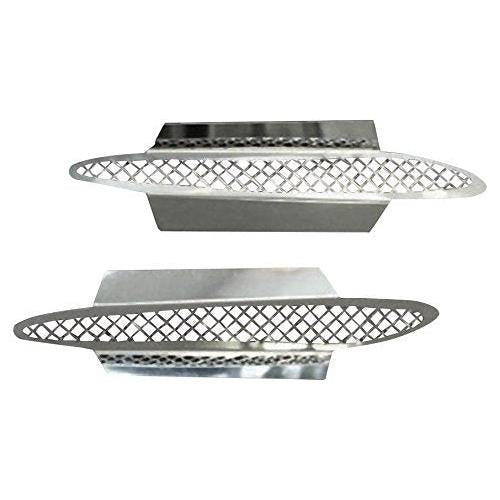 2005-2013 C6 only Corvette Side Vent Grilles Laser Mesh 2Pc Polished-SR1 Performance