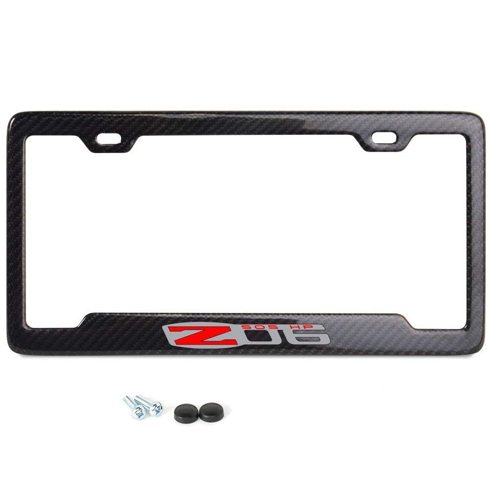 C6 Z06 Corvette Notched License Plate Frame Carbon Fiber-SR1 Performance