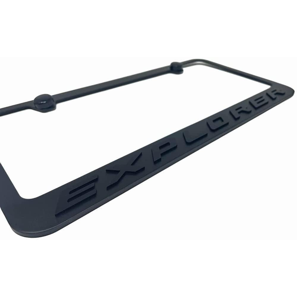 Ford Explorer License Plate Frame - Black on Black-SR1 Performance