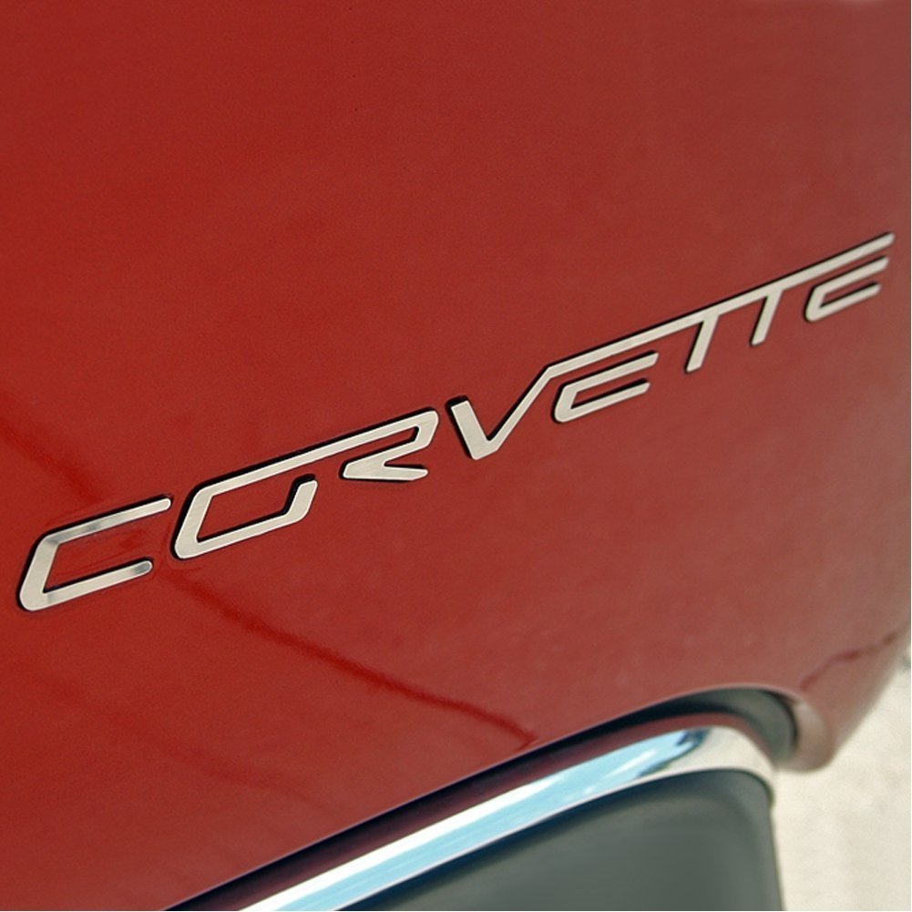 Corvette Rear Letters - Mirror Finish Stainless Steel (Set) : C6,Z06,ZR1,Grand Sport-SR1 Performance