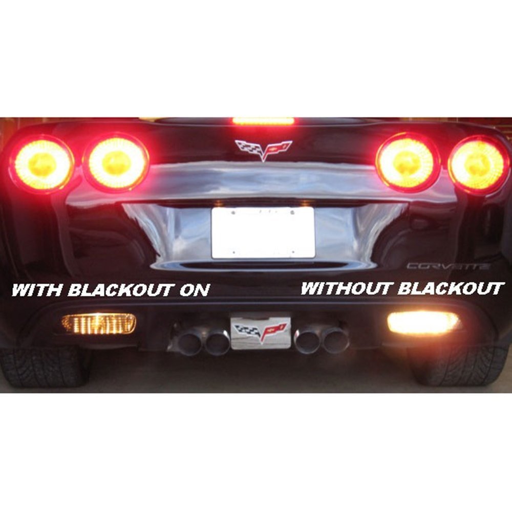 Corvette Molded Acrylic Reverse Light Blackout Kit : 2005-2013 C6, Z06, ZR1, Grand Sport-SR1 Performance