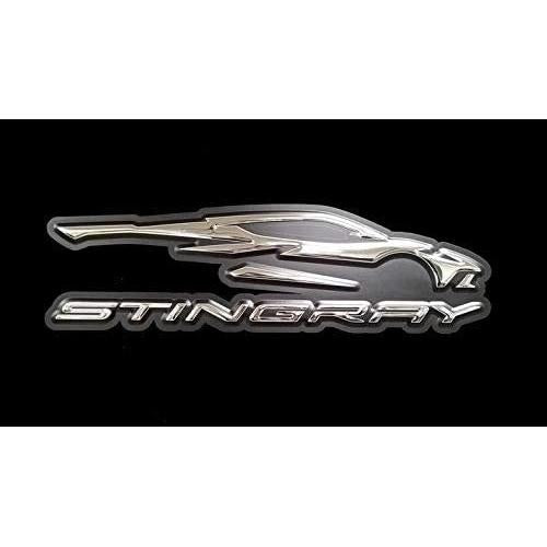 C8 Corvette Gesture Logo & Script Sign - Chrome : 34" x 10"-SR1 Performance