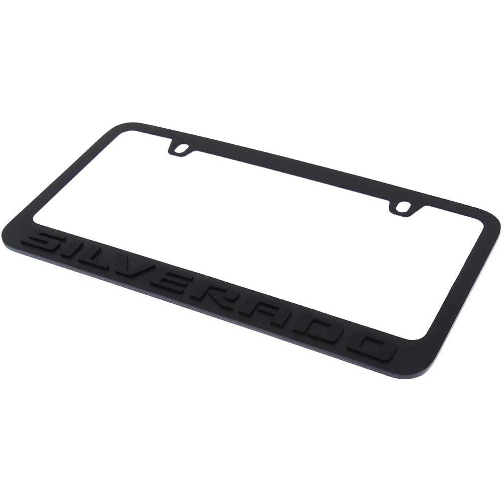 Silverado License Plate Frame - Black with Black Logo-SR1 Performance