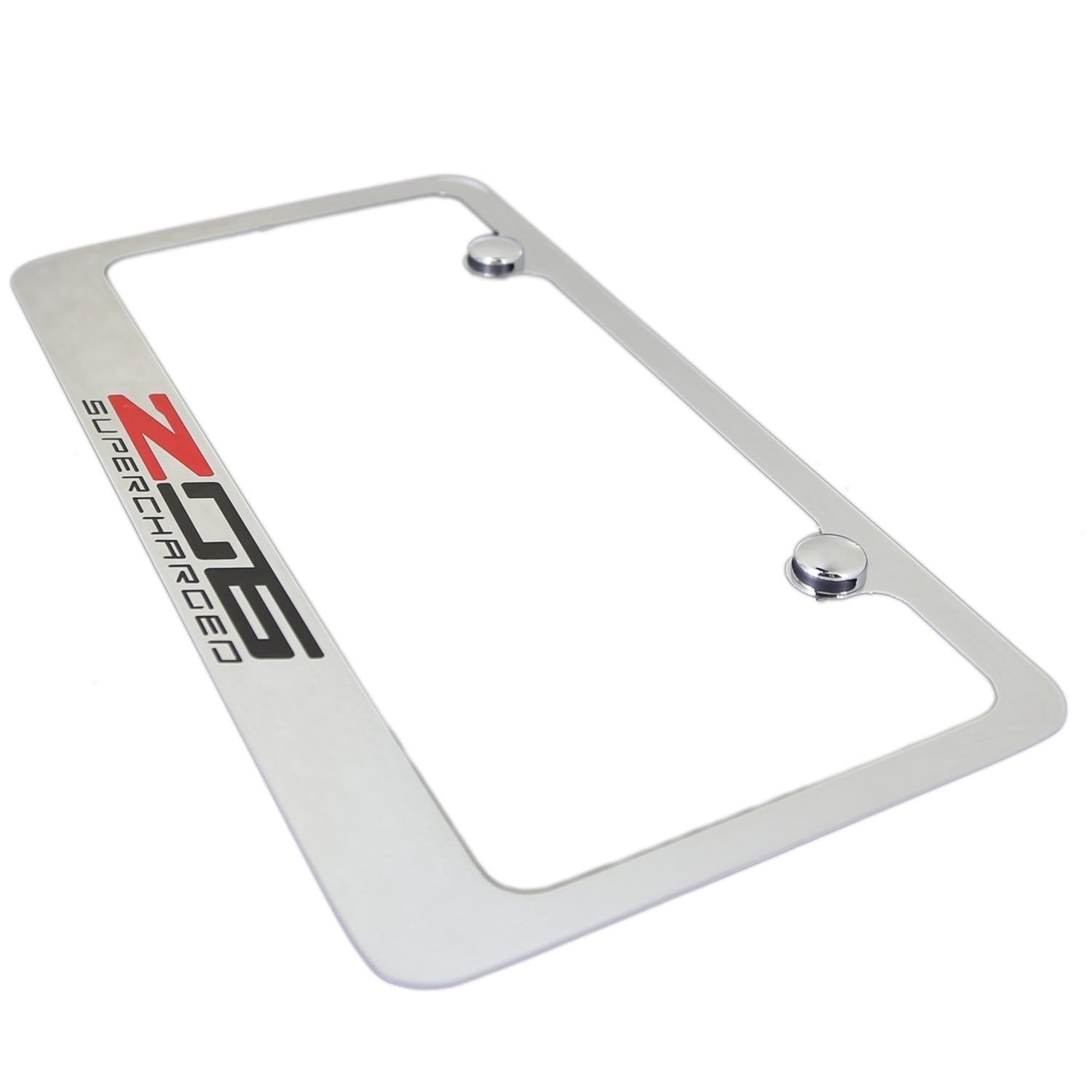 C7 Z06 Supercharged Corvette License Plate Frame - Chrome-SR1 Performance