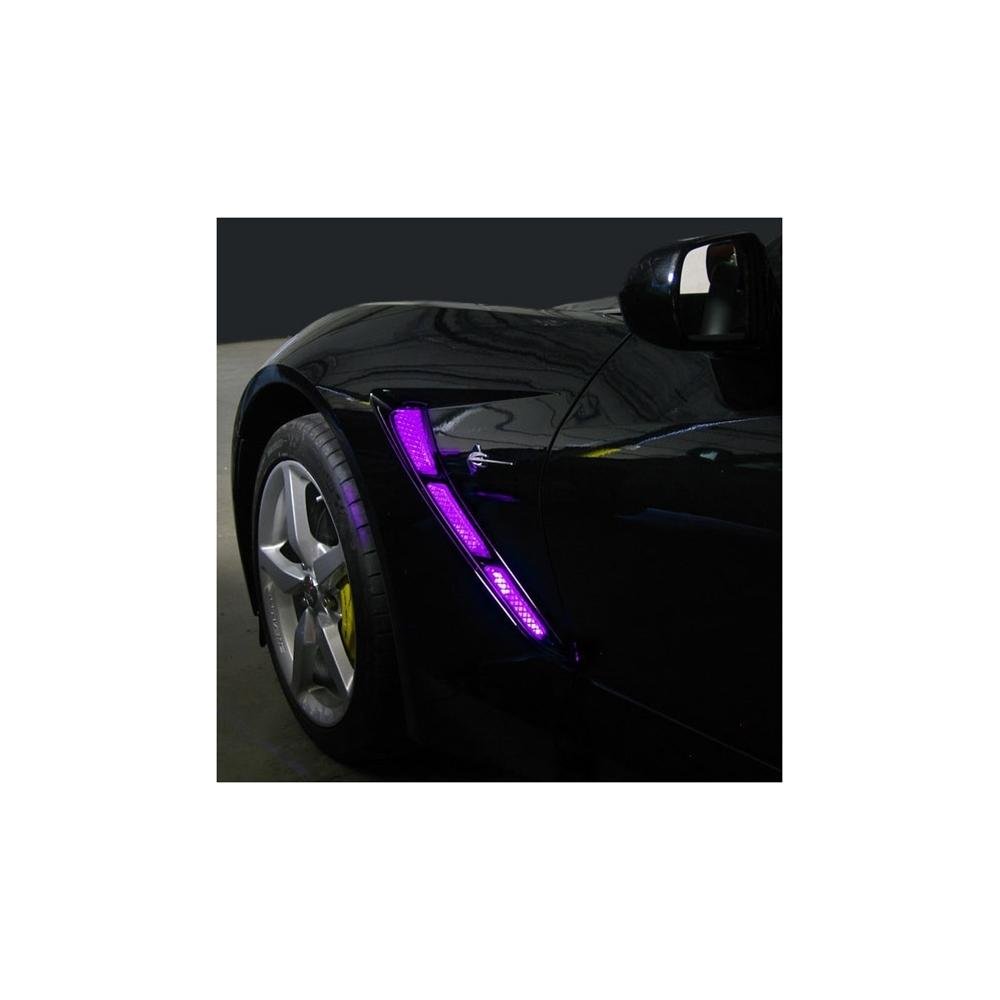 C7 Corvette - Side Cove & Hood Vent LED Lighting Kit with RGB Bluetooth : Stingray, Z51, Z06-SR1 Performance