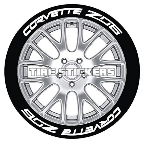 West Coast Corvette C7 Corvette Tire Stickers - Permanent 1" (Z06)-SR1 Performance