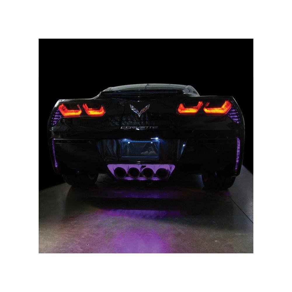 Corvette Rear Fascia/Exhaust LED Lighting Kit - RGB Bluetooth : C7 Stingray, Z51-SR1 Performance