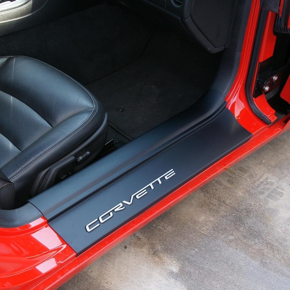 C6 Corvette Door Sill Ease/Protector - Inner Door Sill Guards - Black-SR1 Performance