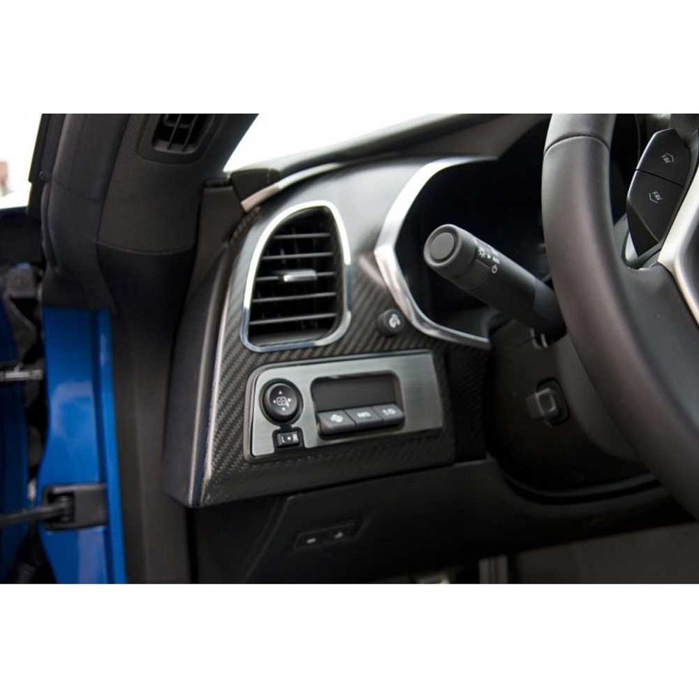 C7 Corvette Dash Mirror Control/HUD Trim Plate Brushed - Coupe : Stingray, Z51-SR1 Performance