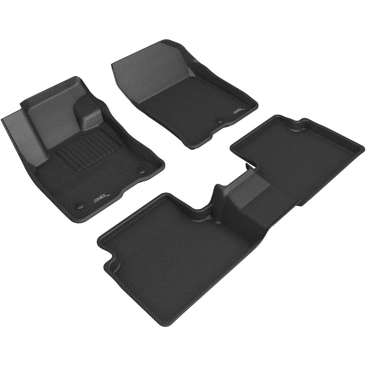 3D MAXpider Custom Fit Kagu Floor Mat (Black) for 2021-2022 Ford Bronco Sport - Complete Set-SR1 Performance