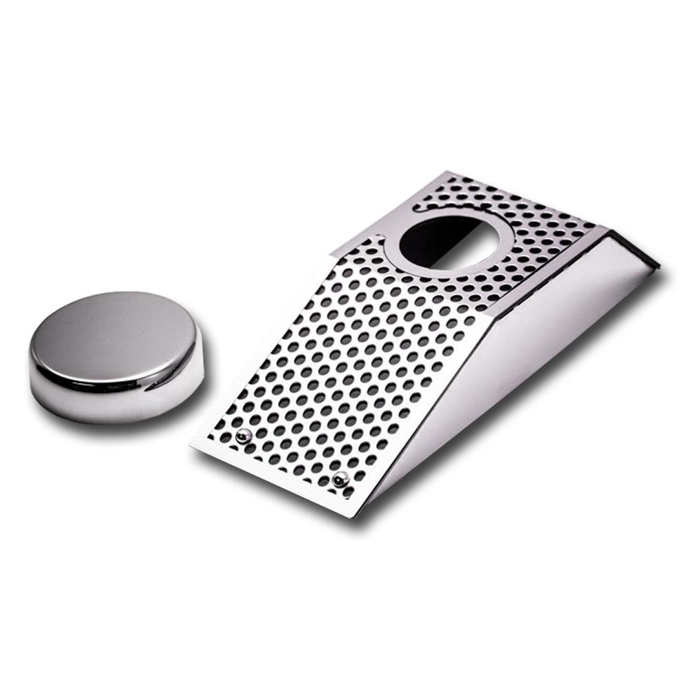 Corvette Power Steering Reservoir Cover w/cap - Perforated Stainless Steel : 2008-2013 C6/GS LS3 & Z06 LS7-SR1 Performance