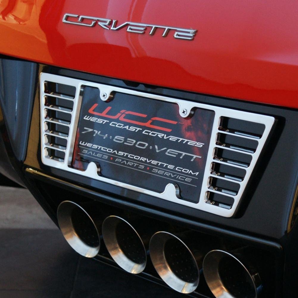 C6 / C7 Corvette Billet Aluminum License Plate Frame - Chrome-SR1 Performance