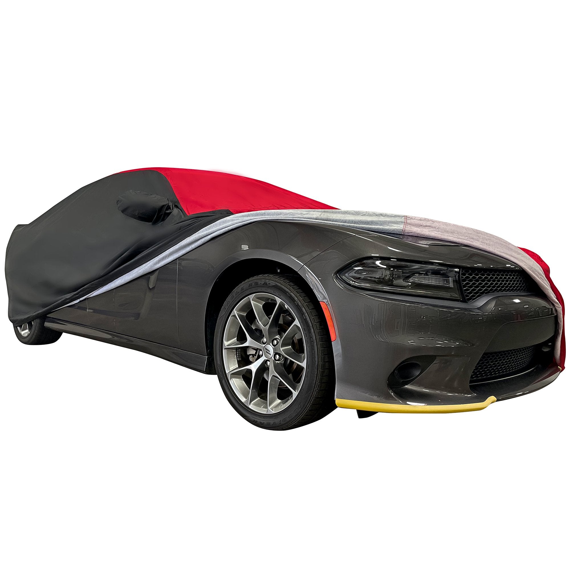 2005-2023 Dodge Charger Ultraguard Plus Car Cover - 300D Indoor/Outdoor Protection - Red/Black-SR1 Performance