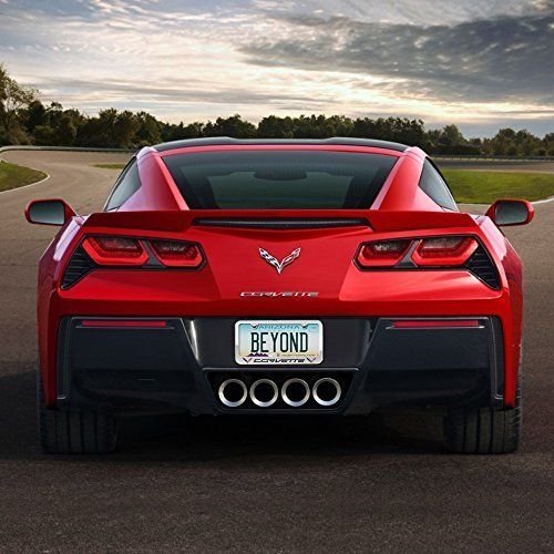 C7 Corvette License Plate Frame - Chrome with Double Logo & Script-SR1 Performance