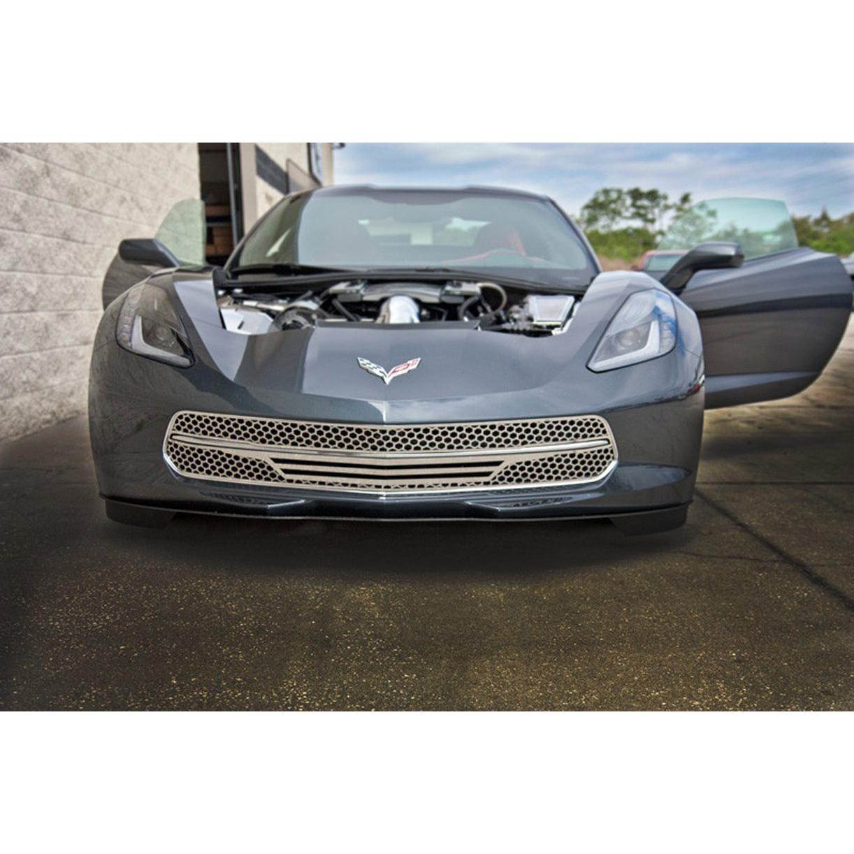 2014-2017 C7 Corvette Stingray - 3pc Retro Matrix Series Front Grille-SR1 Performance