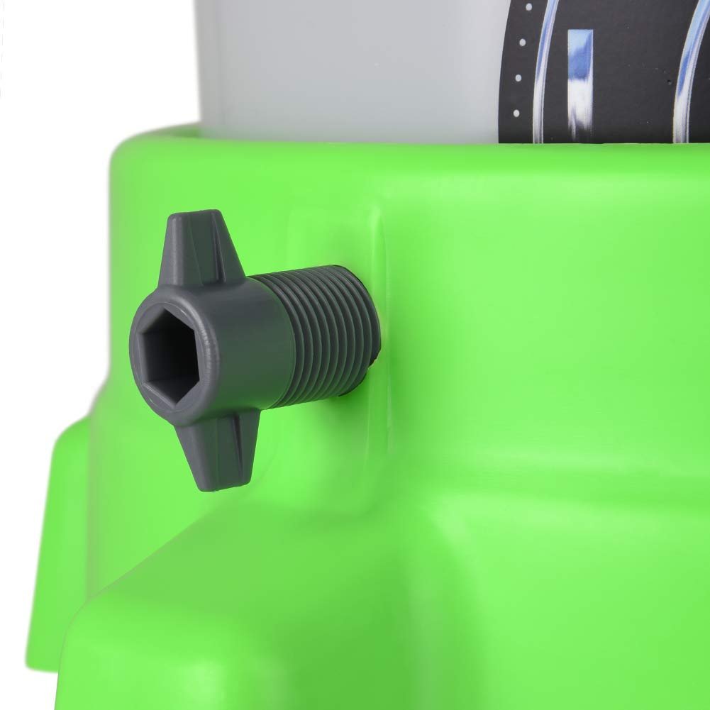 Liquid X Dual Bucket Wash System with Lime Green Dollies - 3" Gray Casters-SR1 Performance