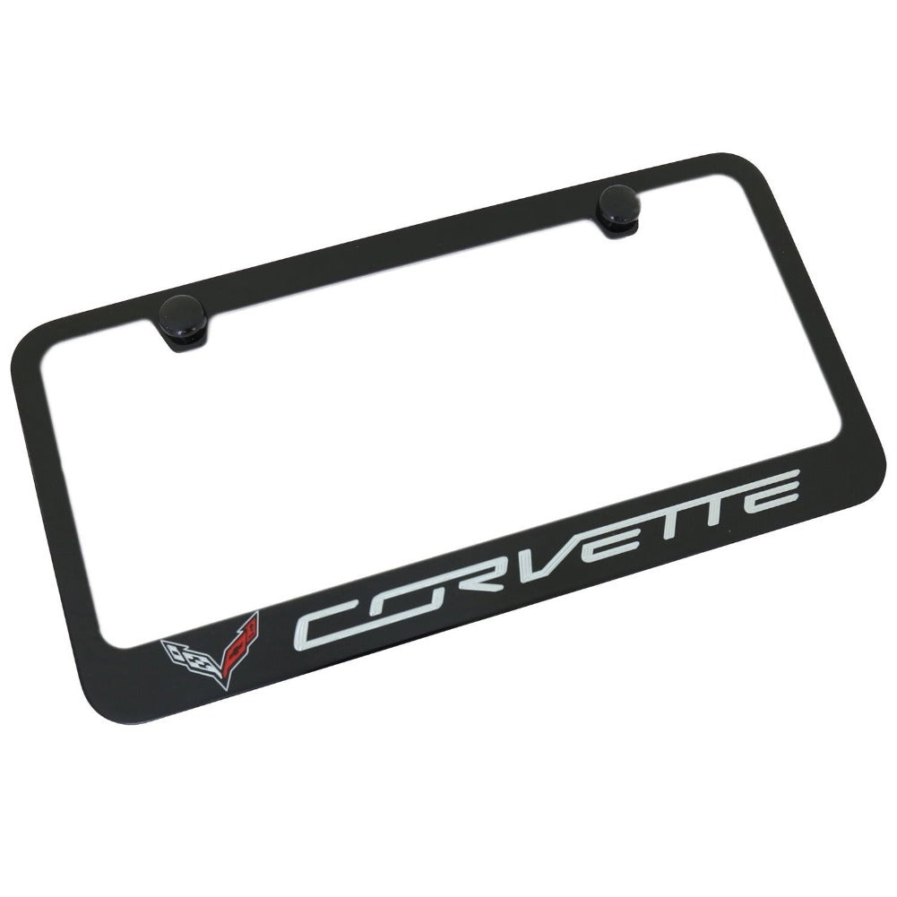 C7 Corvette License Plate Frame - Black-SR1 Performance