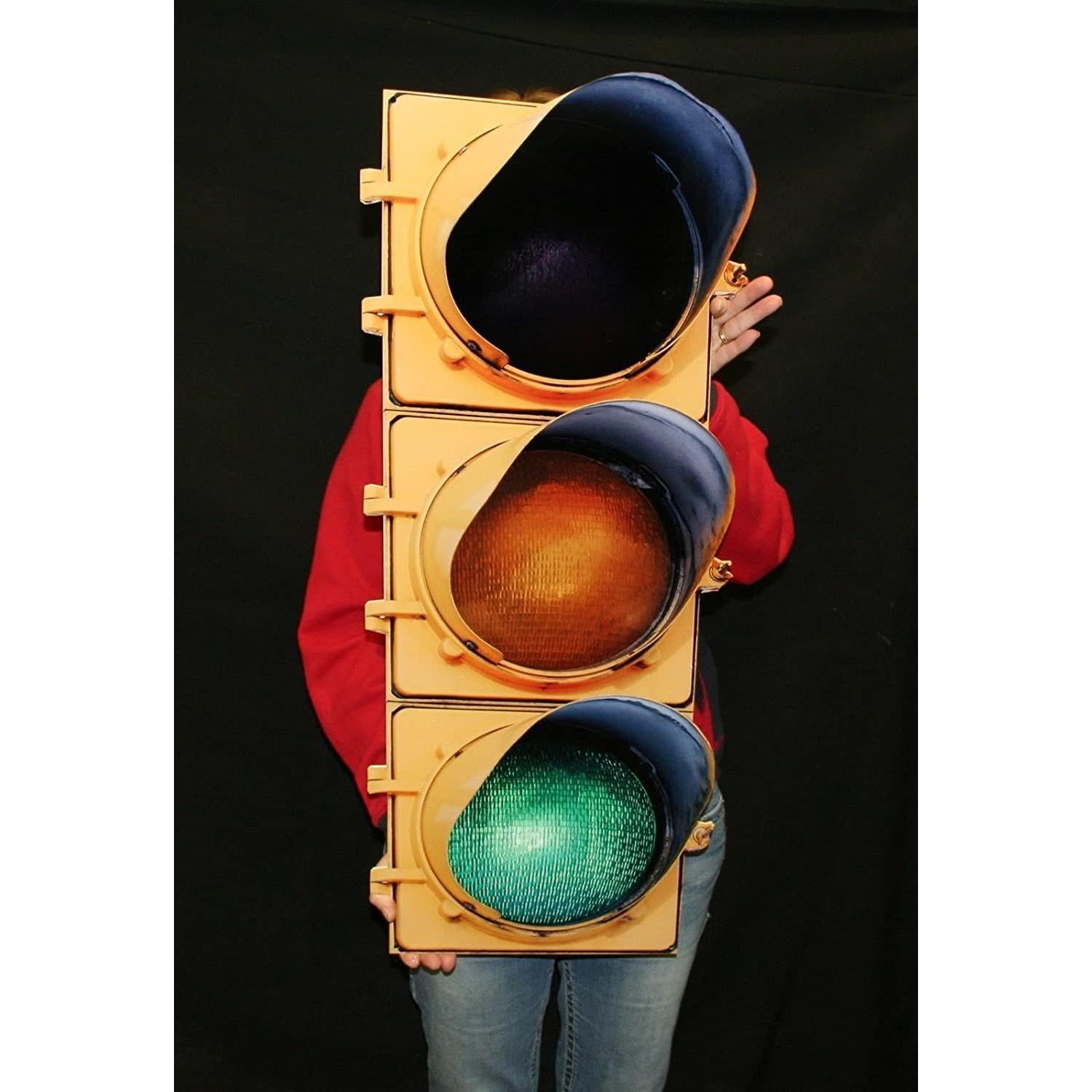Large Stop Light/Traffic Light Flat Metal Wall Sign 35" x 14"-SR1 Performance
