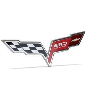 Corvette GM Rear Deck Lid 60th Anniversary Emblem : 2005-2013 C6-SR1 Performance