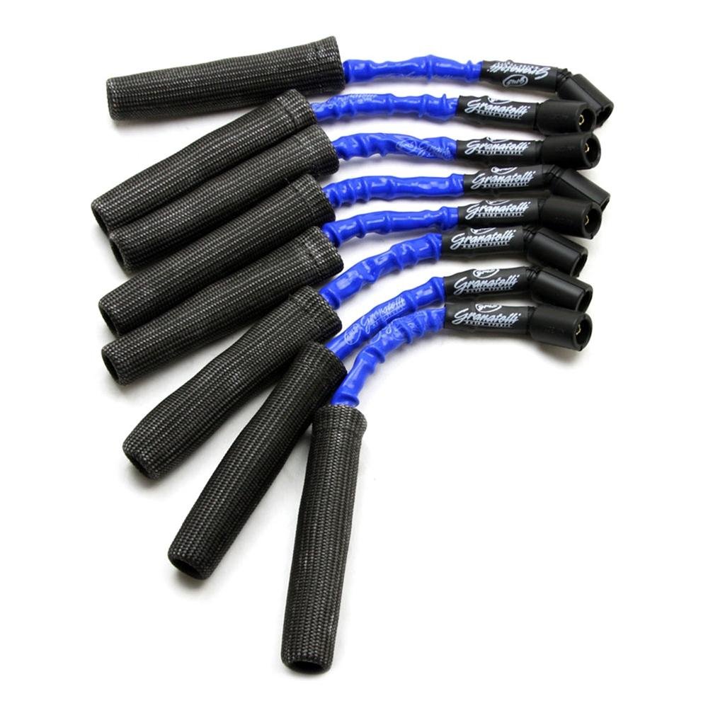 Corvette Spark Plug Wires (Set) - Granatelli Motorsports 8mm Blue/Black Insulator : C6 2005-2013 LS2/LS7/LS3-SR1 Performance