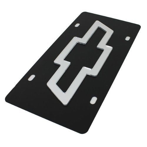 Chevrolet Bowtie License Plate Carbon Steel with Mirrored Logo-SR1 Performance