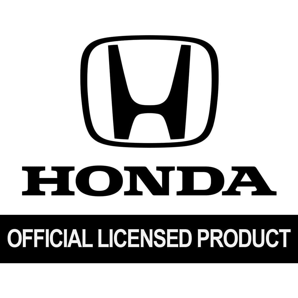 Honda Red Logo License Plate Kit - Chrome Frame on Black Acrylic Plate-SR1 Performance