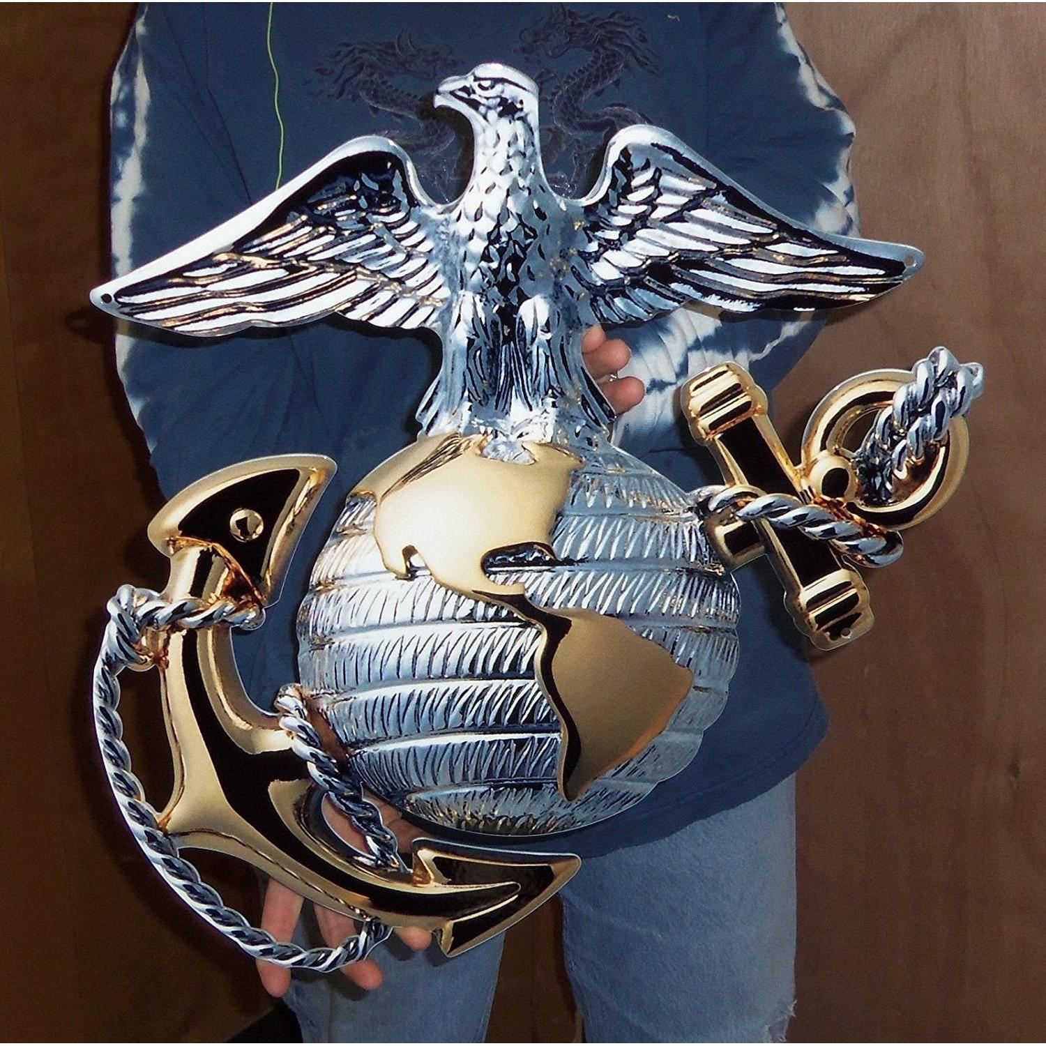USMC Globe and Anchor Metal Sign 19" x 19"-SR1 Performance