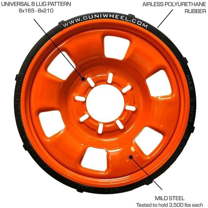 GUNIWHEEL™ Universal Vehicle Mounting System Roller Wheel with Universal Lug Pattern-SR1 Performance