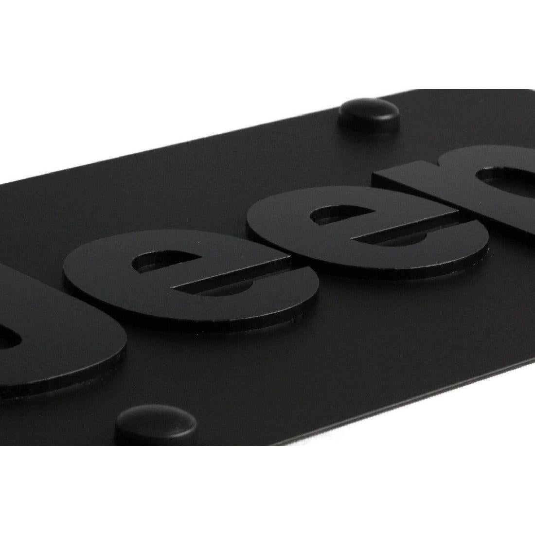 Jeep License Plate on Black Carbon Steel-SR1 Performance
