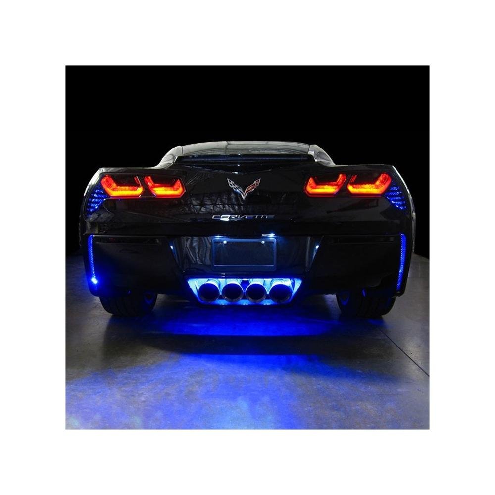Corvette Rear Fascia/Exhaust LED Lighting Kit - RGB Bluetooth : C7 Stingray, Z51-SR1 Performance