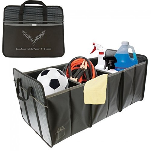 C7 Corvette Trunk Caddy Collapsible with Crossed Flags Logo-SR1 Performance