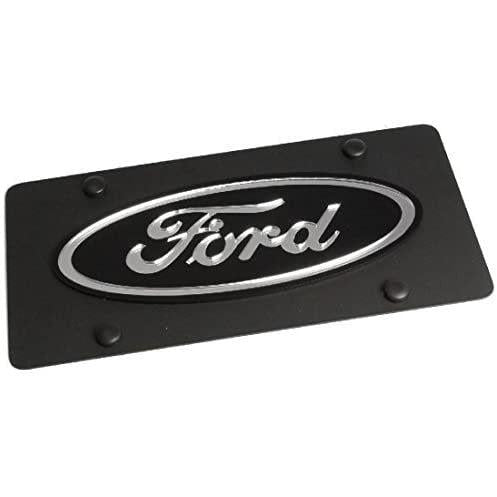 Ford Black License Plate with Mirrored Logo-SR1 Performance