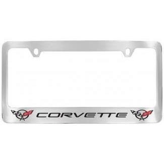 C5 Corvette Engraved License Plate Frame - Chrome-SR1 Performance