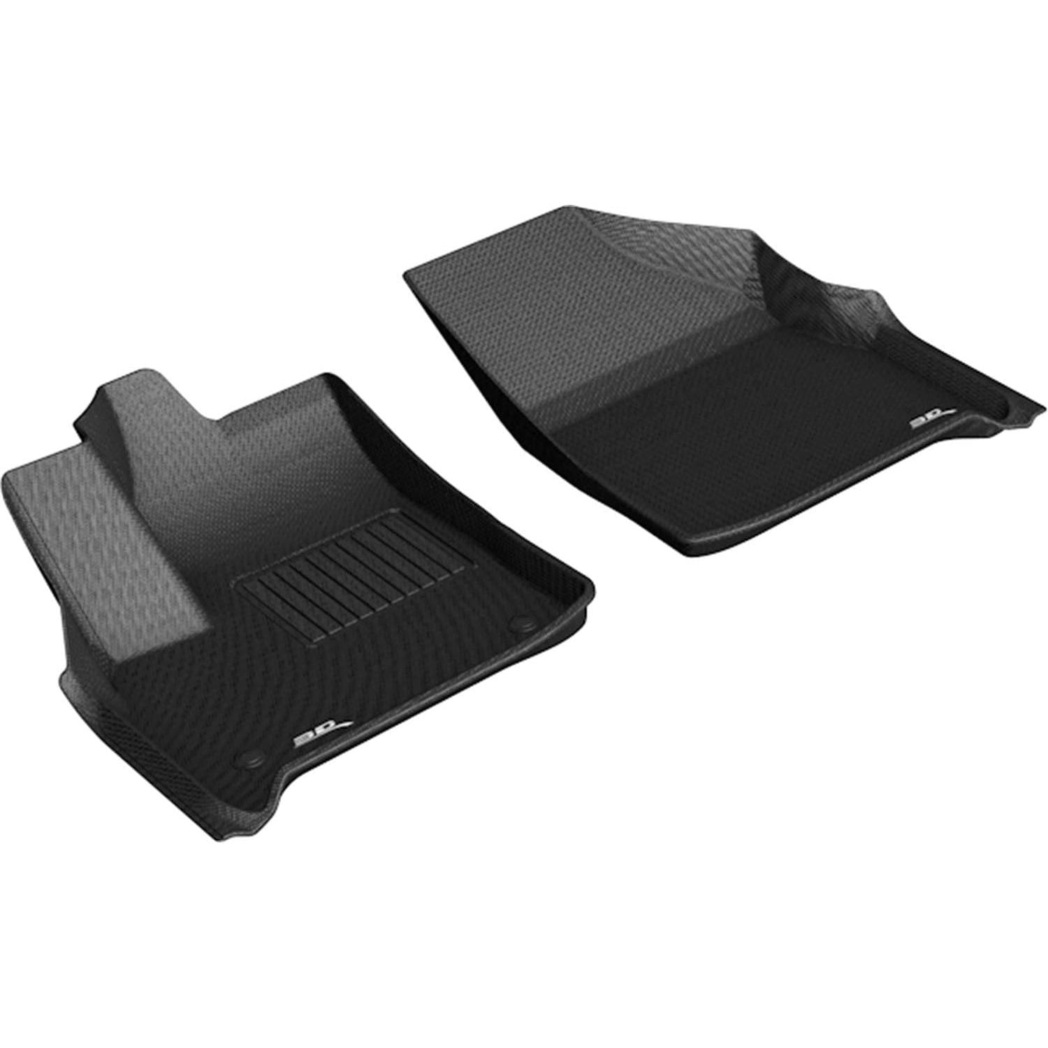 3D MAXpider Complete Set Custom Fit All-Weather Floor Mat for Select Chevrolet Traverse 7-Seat Models - Kagu Rubber (Gray)-SR1 Performance