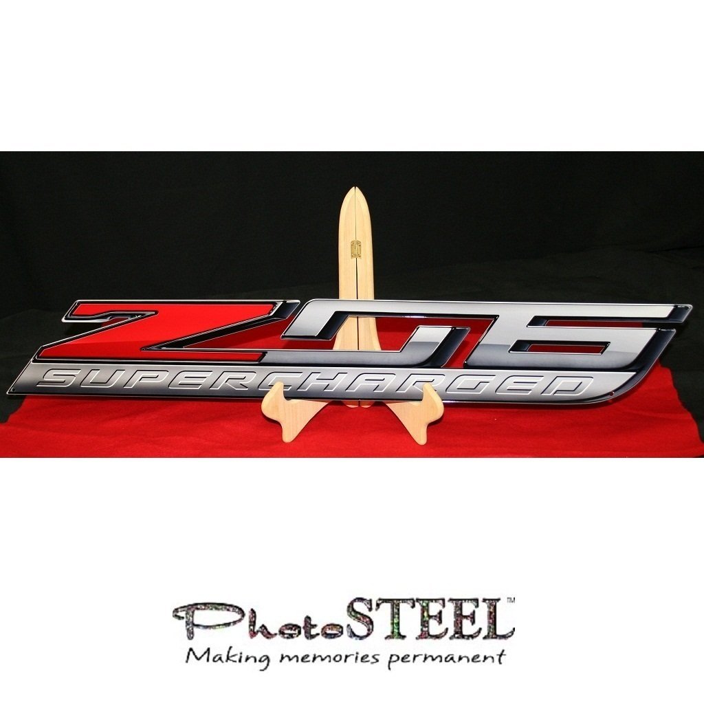 C7 Corvette ZO6 Super Charged Wall Emblem Metal Sign 35" x 5"-SR1 Performance